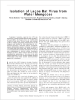 Isolation of Lagos Bat Virus from Water Mongoose