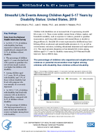 Stressful life events among children aged 517 years by disability status United States 2019