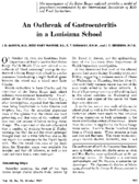 An outbreak of gastroenteritis in a Louisiana School
