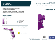 FL Congressional District 04 Stroke and Federally Qualified Health Centers Map 118th Congress