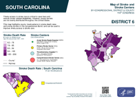 SC Congressional District 06 Stroke and Stroke Centers Map 119th Congress