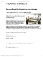 Preventing Injuries from Moving Heavy Materials