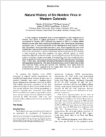 Natural History of Sin Nombre Virus in Western Colorado