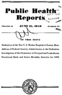 Public Health Reports  v 55 no 25  cover