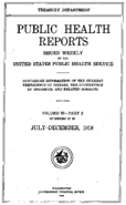 Public Health Reports  v 33 part 2 numbers 2752 JulyDecember 1918   Index