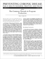 The Common Threads in Program Evaluation