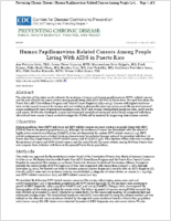 Human PapillomavirusRelated Cancers Among People Living With AIDS in Puerto Rico