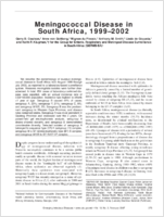 Meningococcal Disease in South Africa 19992002