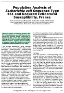 Population Analysis of Escherichia coli Sequence Type 361 and Reduced Cefiderocol Susceptibility France