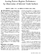 Scoring patient hygiene performance by observation of selected tooth surfaces