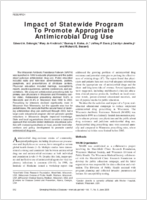 Impact of Statewide Program To Promote Appropriate Antimicrobial Drug Use