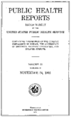 Public Health Reports  v 31 no 47  cover