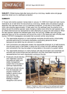 Oilfield trainee died after being struck by a bull plug needle valve and gauge assembly blown out of a wellhead connection