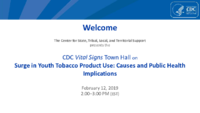 Surge in youth tobacco product use  causes and public health implications CDC Vital signs February 2019