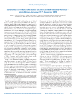 Syndromic Surveillance of Suicidal Ideation and SelfDirected Violence  United States January 2017December 2018