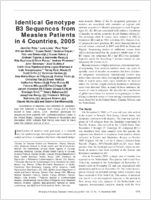 Identical Genotype B3 Sequences from Measles Patients in 4 Countries 2005