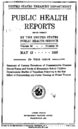 Public Health Reports  v 53 no 19  cover