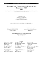 Guideline for the Prevention of Surgical Site Infection 1999