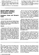 Substance Abuse And Womens Health