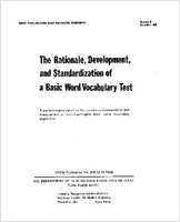 The Rationale Development and Standardization of a Basic Word Vocabulary Test