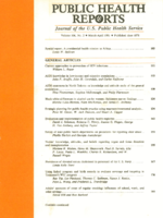 Public Health Reports  v 106  no 2  cover