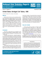 United States Abridged Life Tables 1996