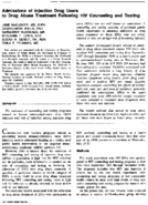 Admissions of injection drug users to drug abuse treatment following HIV counseling and testing