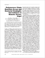 Polymerase Chain Reaction Assay and Bacterial Meningitis Surveillance in Remote Areas Niger