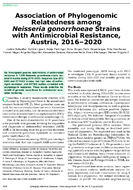Association of Phylogenomic Relatedness among Neisseria gonorrhoeae Strains with Antimicrobial Resistance Austria 20162020