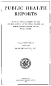 Public Health Reports  v XXVI Part I numbers 126 JanuaryJune 1911  index