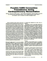 Possible SARS Coronavirus Transmission during Cardiopulmonary Resuscitation