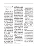 Lethal Necrotizing Pneumonia Caused by an ST398 Staphylococcus aureus Strain