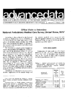 Office Visits to Internists National Ambulatory Medical Care Survey United States 1975