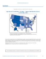 QuickStats AgeAdjusted Suicide Rates by State  National Vital Statistics System US US 2018