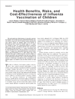 Health Benefits Risks and CostEffectiveness of Influenza Vaccination of Children