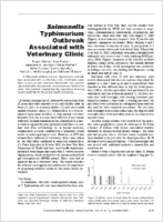 Salmonella Typhimurium Outbreak Associated with Veterinary Clinic