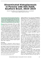 Disseminated Histoplasmosis in Persons with HIVAIDS Southern Brazil 20102019