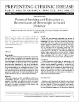 Parental Smoking and Education as Determinants of Overweight in Israeli Children