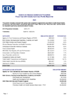 Centers for Disease Control and Prevention Fiscal Year 2016 Grants Summary Profile Report for Utah