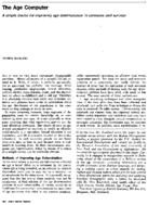 The age computer a simple device for improving age determination in censuses and surveys