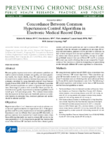 Concordance Between Common Hypertension Control Algorithms in Electronic Medical Record Data