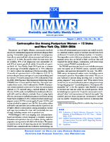 MMWR Morbidity and Mortality Weekly Report Vol 58 No 30 August 7 2009