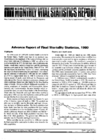 Advance report of final mortality statistics 1980