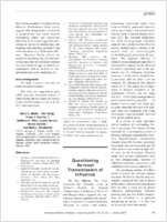 Questioning Aerosol Transmission of Influenza