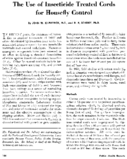 The use of insecticide treated cords for housefly control