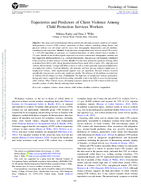 Trajectories and Predictors of Client Violence Among Child Protection Services Workers