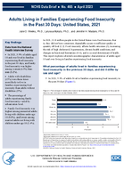 Adults Living in Families Experiencing Food Insecurity in the Past 30 Days United States 2021