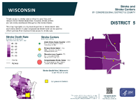 WI Congressional District 05 Stroke and Stroke Centers Map 118th Congress