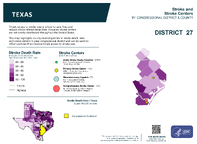 TX Congressional District 27 Stroke and Stroke Centers Map 118th Congress
