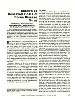 Shrews as Reservoir Hosts of Borna Disease Virus